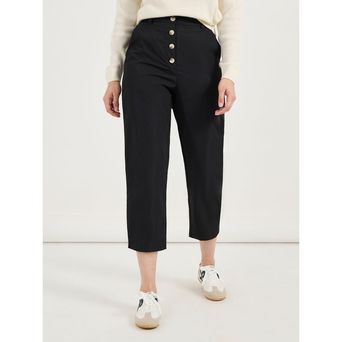 بنطال بقصة مستدقة وخصر بظهر مطاطي مع أزرار-women-clothing-bottoms-trousers-image-2