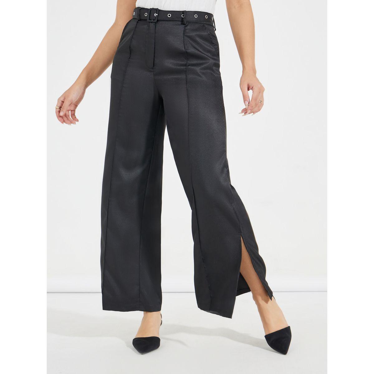 Styli High Rise Belted Pants with Side Slit-women-clothing-bottoms-trousers-image-2