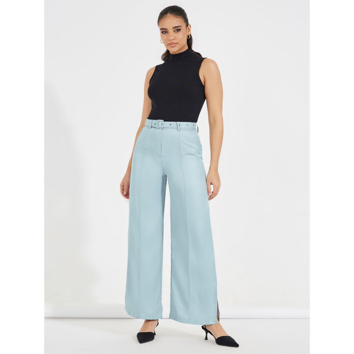 بنطال بخصر عالي مع شق جانبي-women-clothing-bottoms-trousers-image-1
