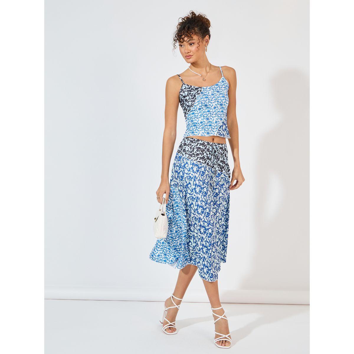 تنورة ميدي بحافة غير متماثلة الطول-women-clothing-bottoms-skirts-image-1