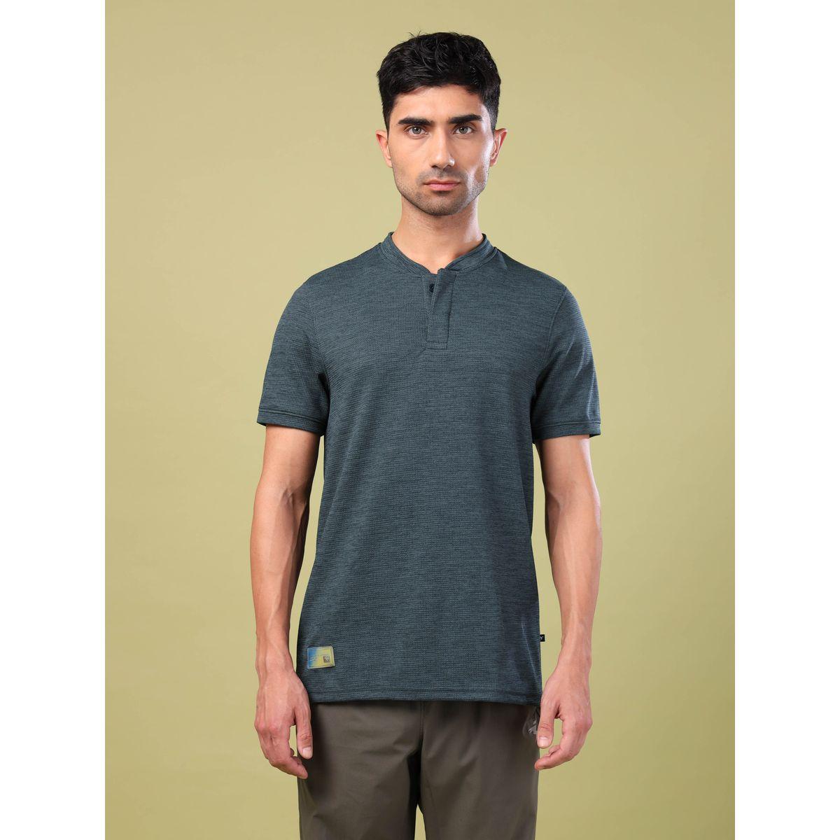 Technosport X Styli  Solid Henley Neck Slim Fit T-Shirt-men-clothing-sportswearandactivewear-tshirtsandpolos-image-1