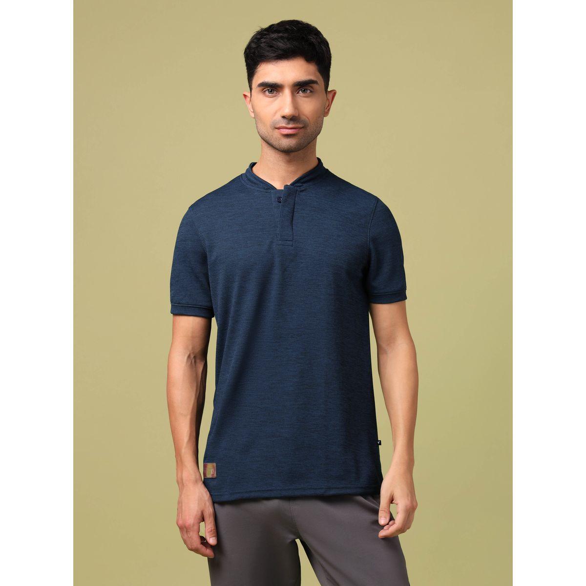 Technosport X Styli  Solid Henley Neck Slim Fit T-Shirt-men-clothing-sportswearandactivewear-tshirtsandpolos-image-1