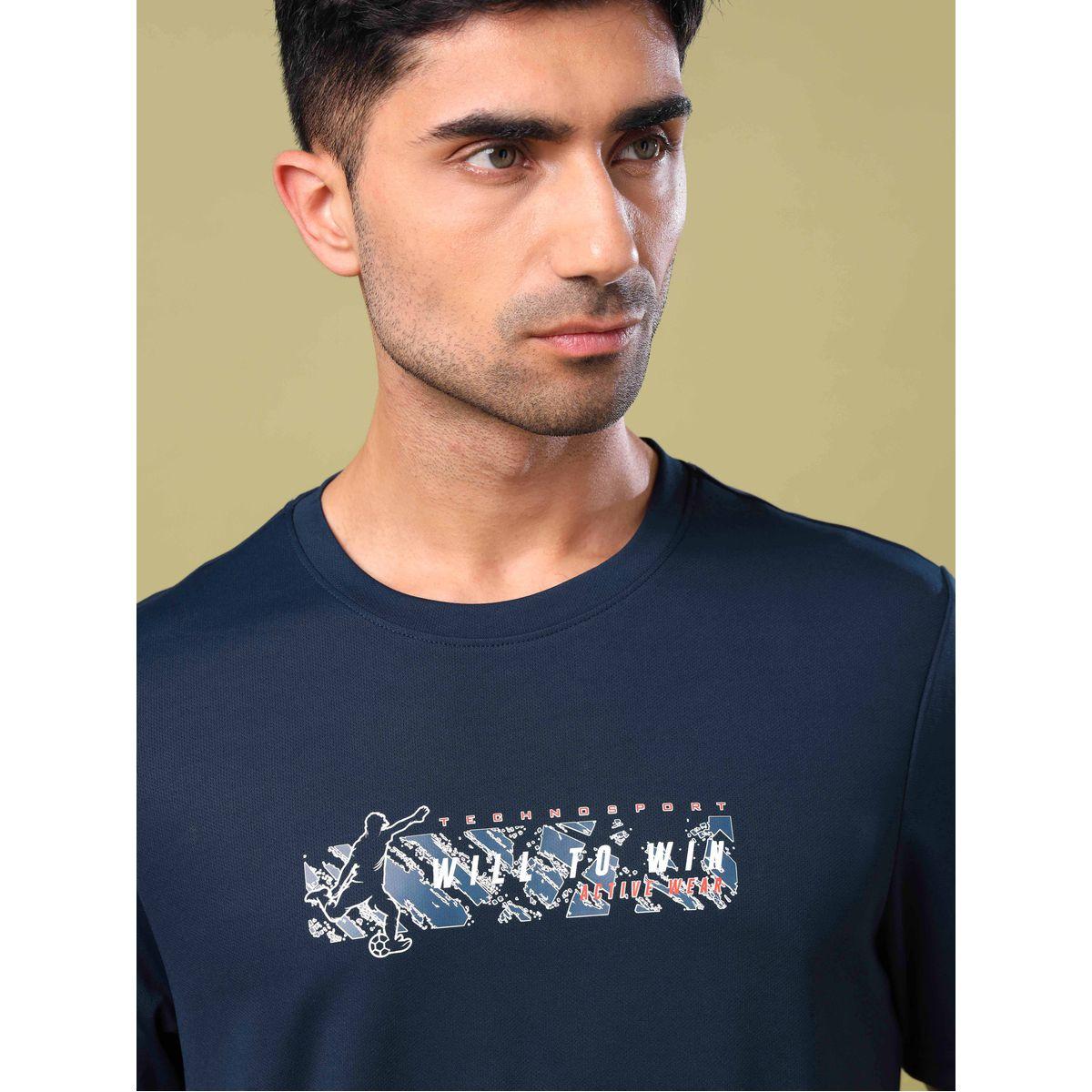 تيشيرت بياقة دائرية وقصة سليم فت تكنوسبورت × ستايلي-men-clothing-sportswearandactivewear-tshirtsandpolos-image-2