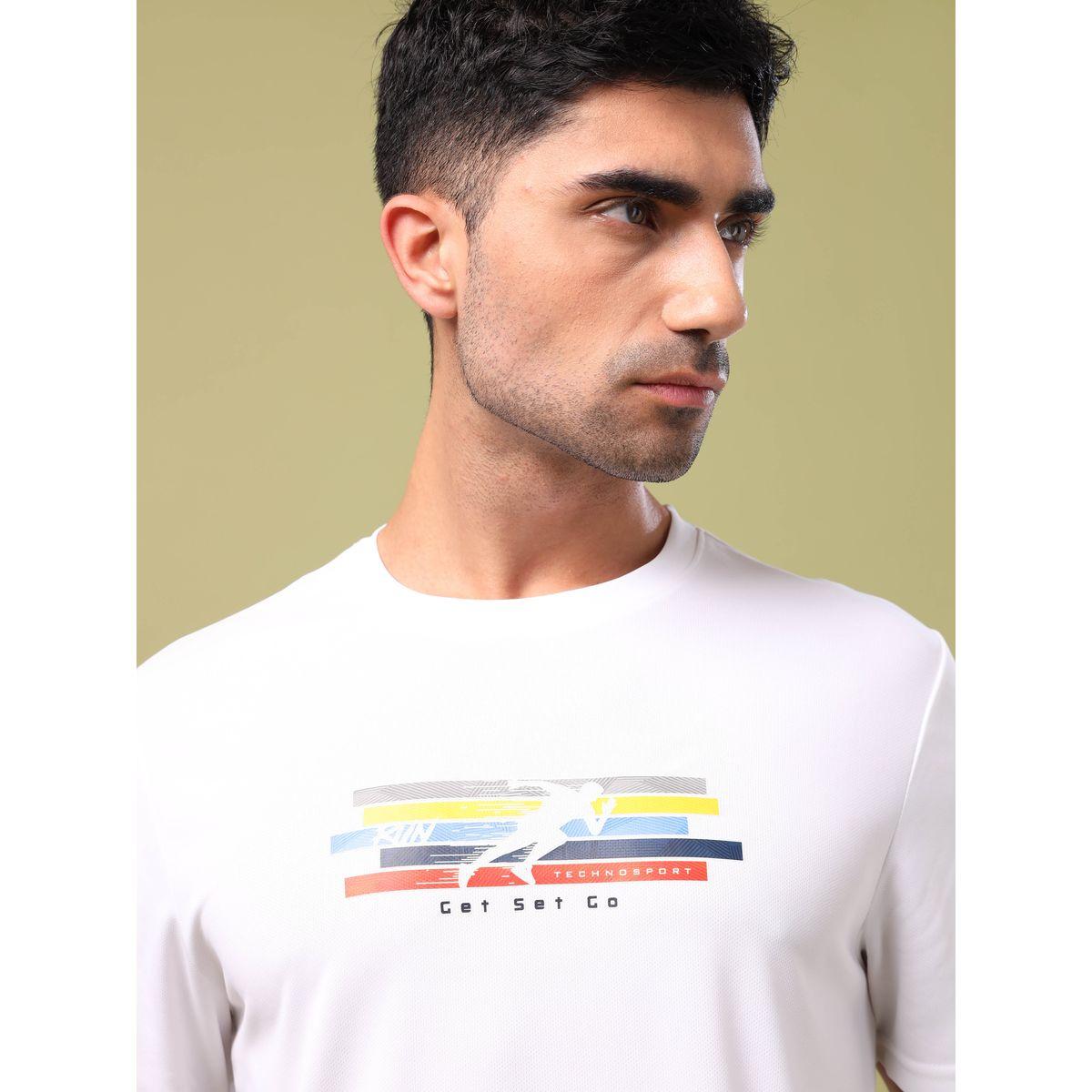 تيشيرت بياقة دائرية وقصة سليم فت تكنوسبورت × ستايلي-men-clothing-sportswearandactivewear-tshirtsandpolos-image-2
