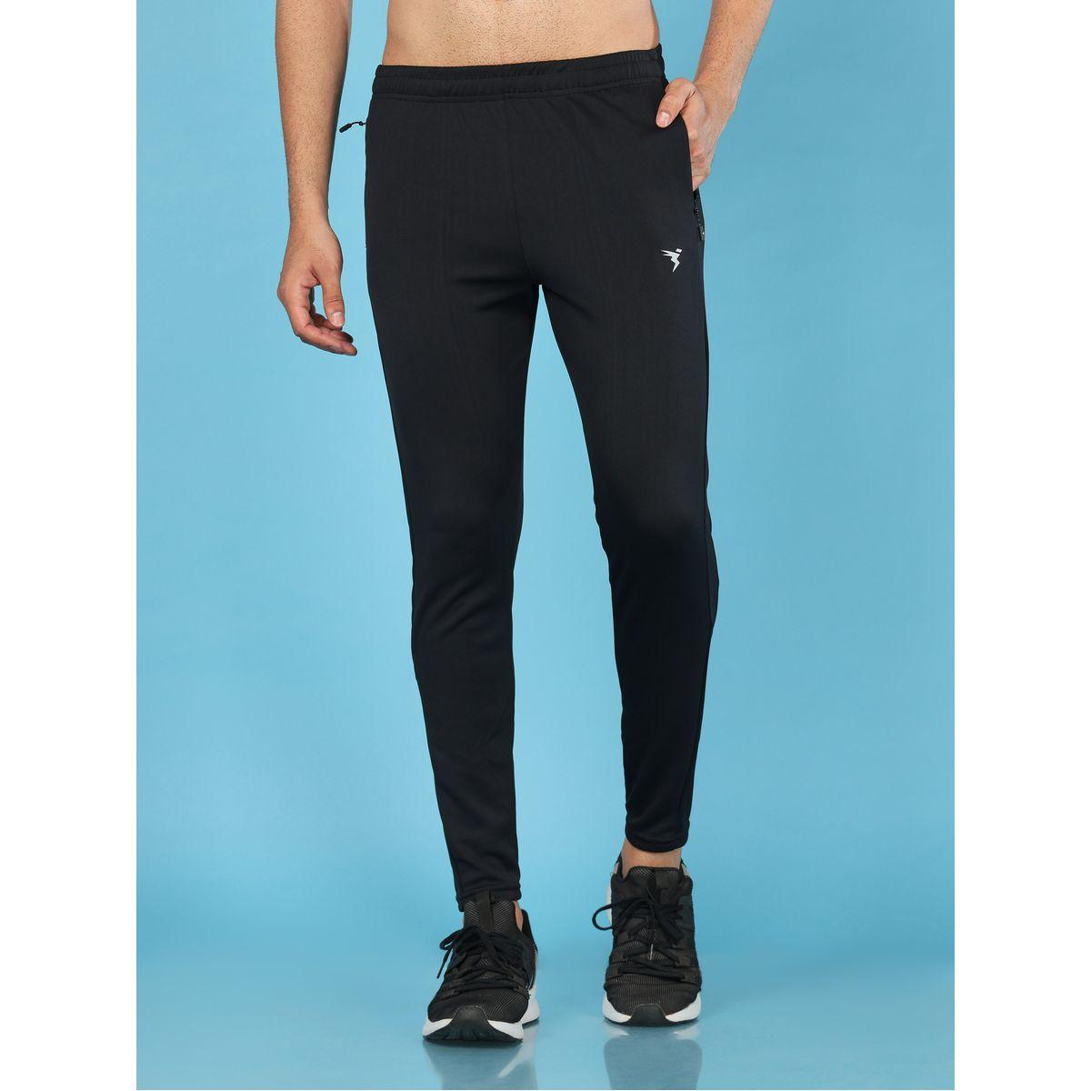 Technosport X Styli  Solid Slim Fit Trackpants with Techno Dry-sports-men-clothing-bottoms-image-1