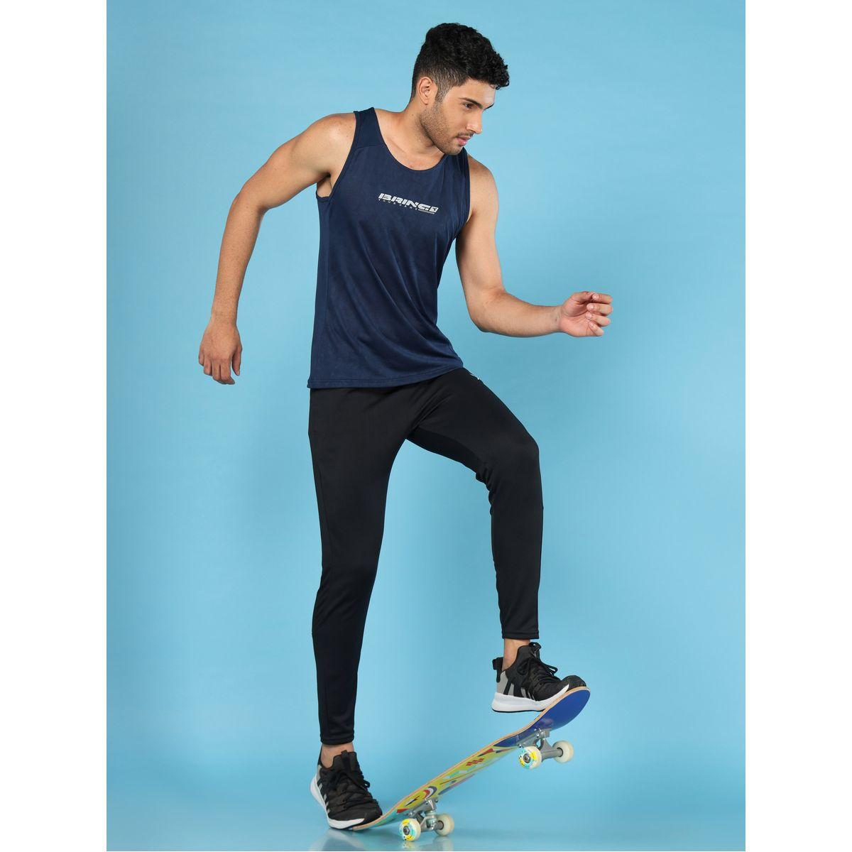 بنطال رياضي سادة بقصة سليم فت تكنوسبورت × ستايلي-sports-men-clothing-bottoms-image-4