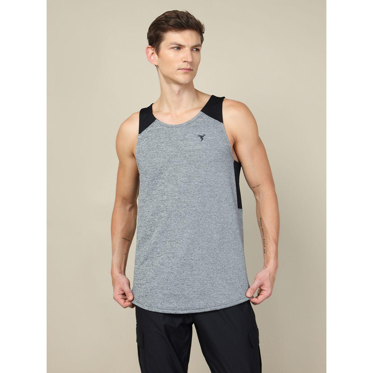 فيست ميلانج بقصة سليم فت وياقة سكوب تكنوسبورت × ستايلي-men-clothing-sportswearandactivewear-tshirtsandpolos-image-1