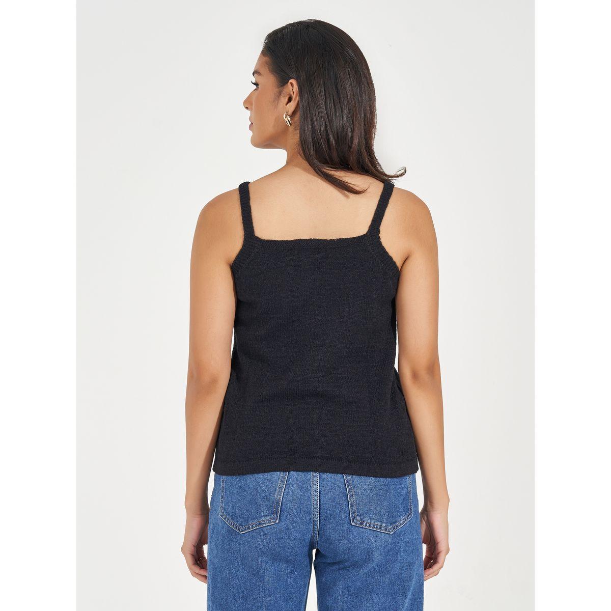بلوزة كامي فلات بتفاصيل محبوكة-women-clothing-tshirts-image-4