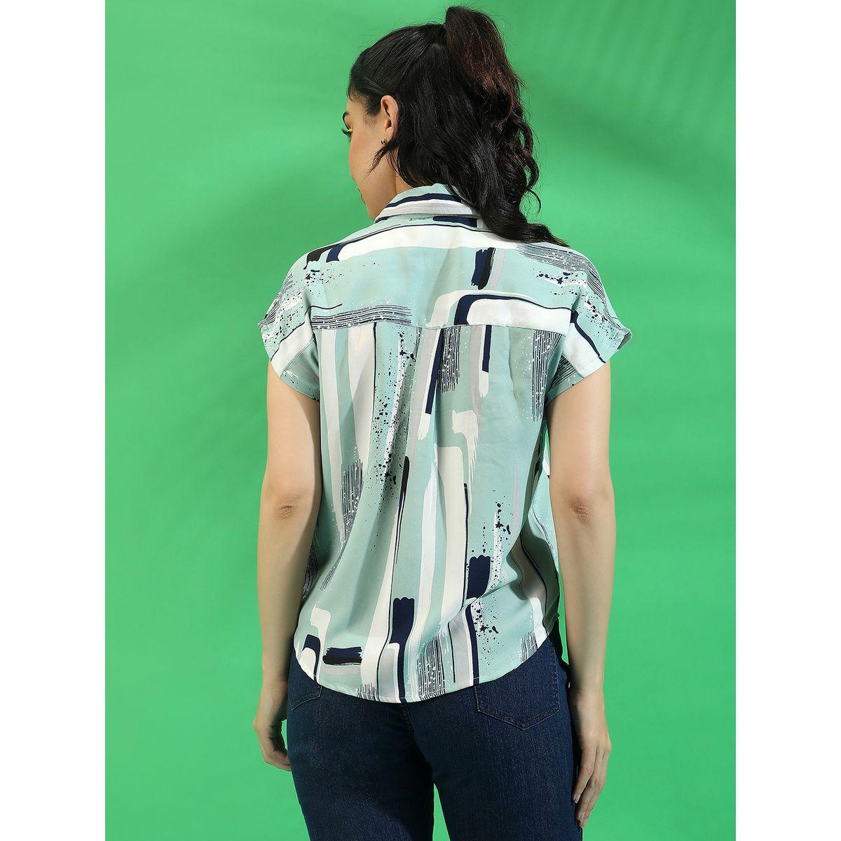 بلوزة باكمام كاب مع ازرار مخفية كامبوس سوترا × ستايلي-women-clothing-shirtsandblouses-shirts-image-3