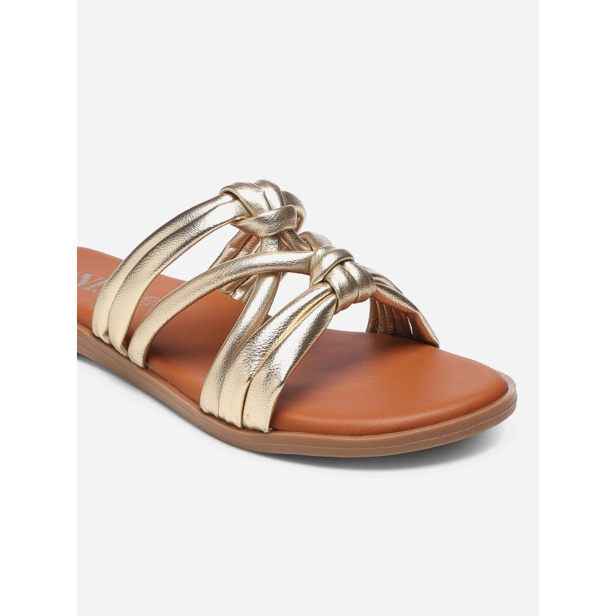 GNIST X Styli  Solid Knot Strap Flat Sandals-women-shoes-sandals-flats-image-4