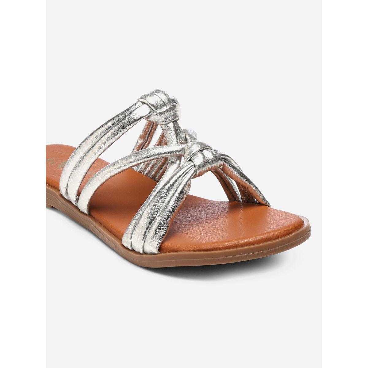 GNIST X Styli  Solid Knot Strap Flat Sandals-women-shoes-sandals-flats-image-4
