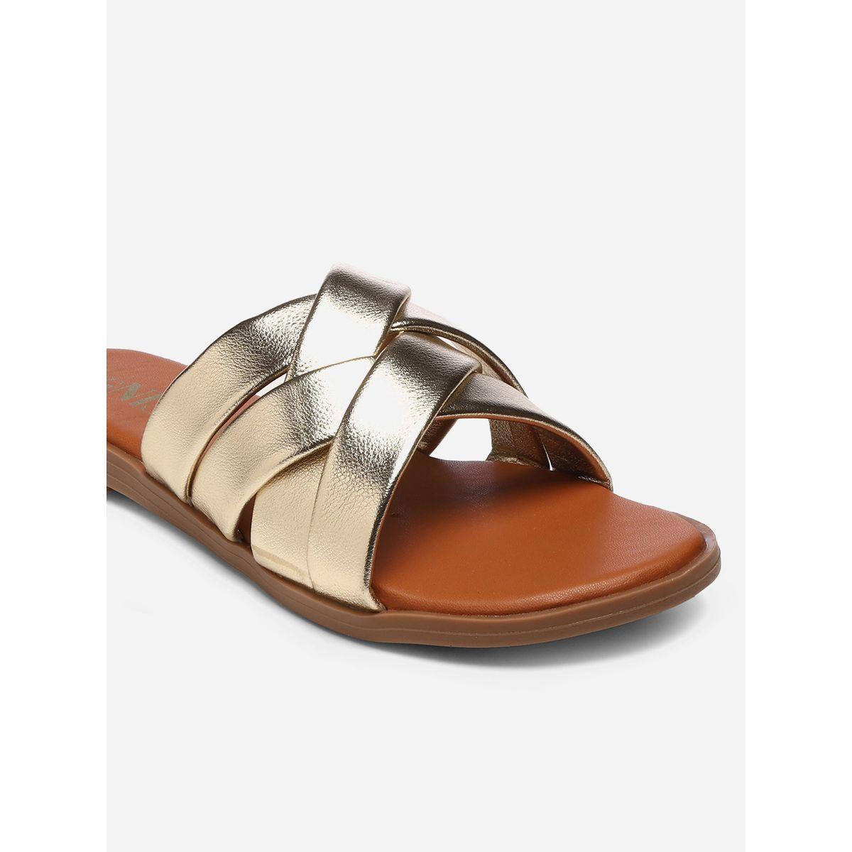 GNIST X Styli  Metallic Strap Flat Sandals-women-shoes-sandals-flats-image-4
