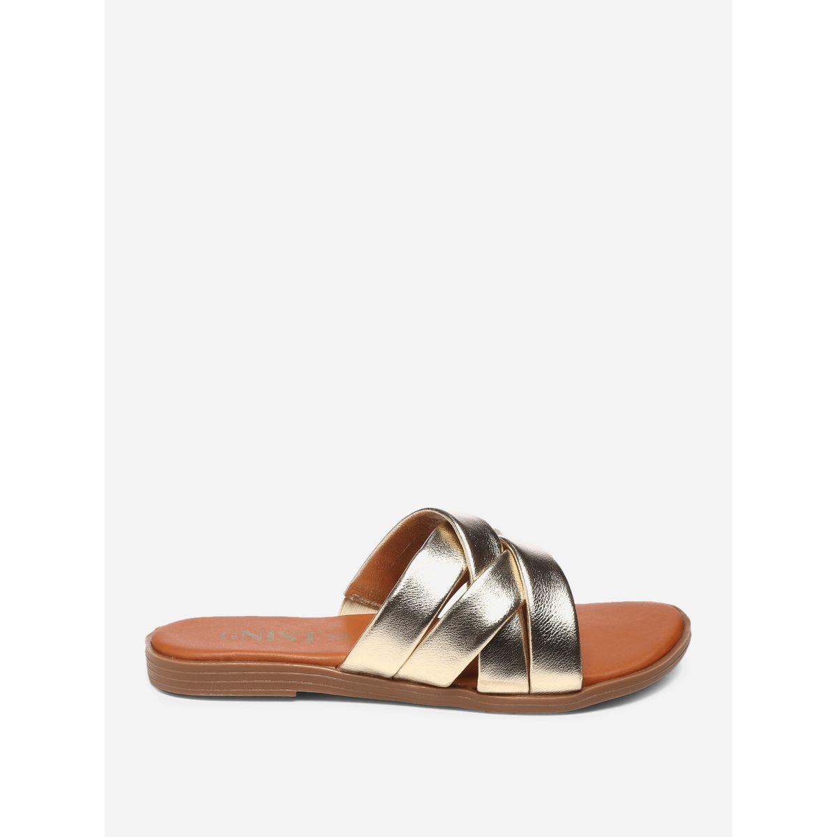 GNIST X Styli  Metallic Strap Flat Sandals-women-shoes-sandals-flats-image-5