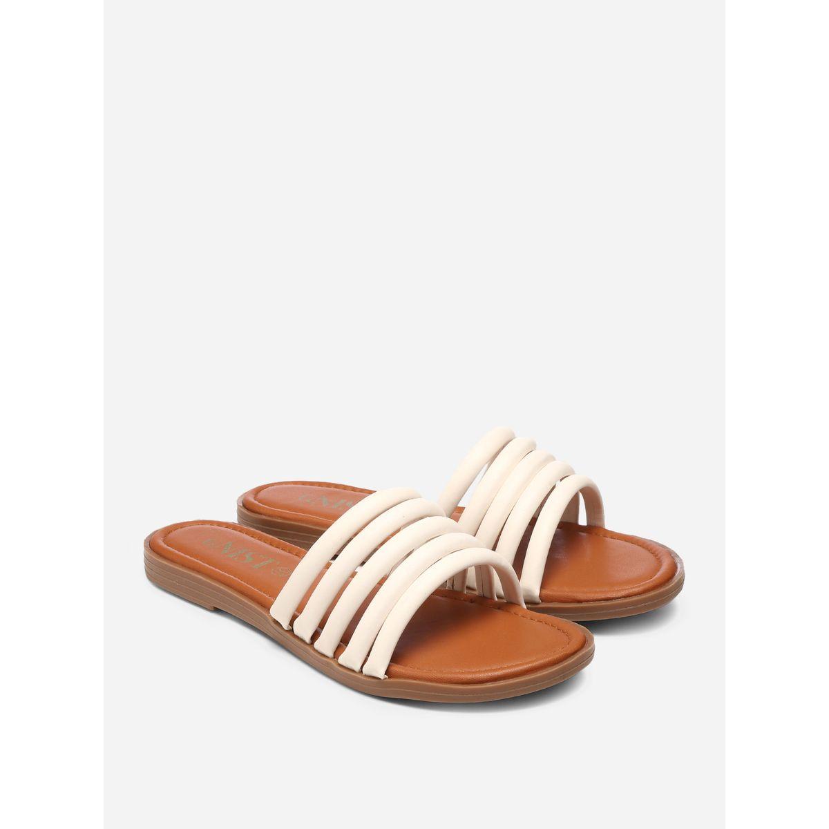 صندل فلات بسيور مزدوجة جنِست × ستايلي-women-shoes-sandals-flats-image-2