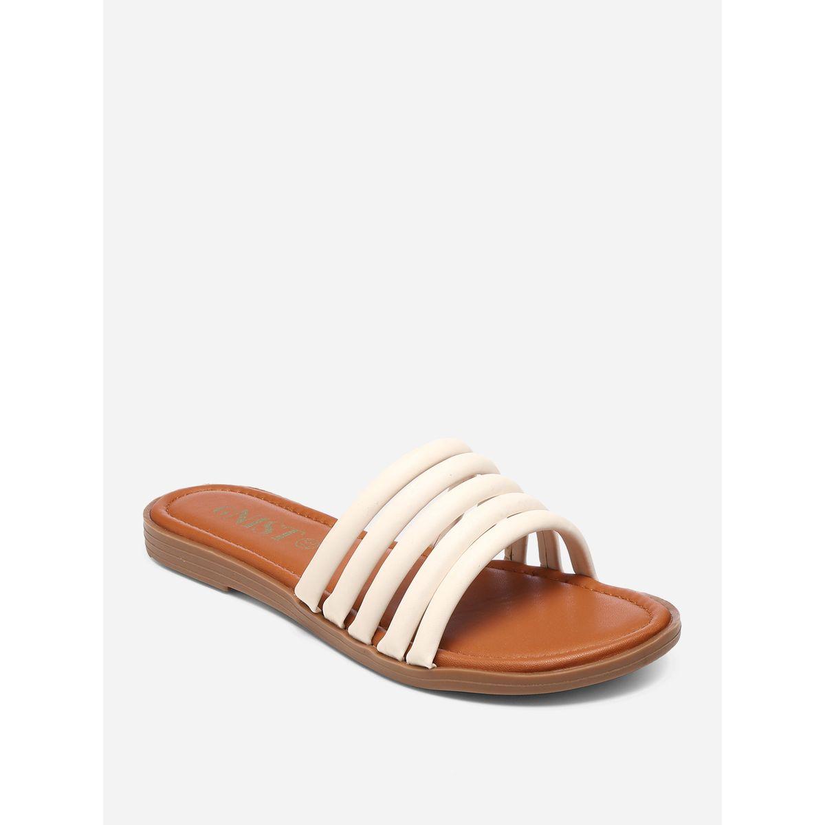 صندل فلات بسيور مزدوجة جنِست × ستايلي-women-shoes-sandals-flats-image-3