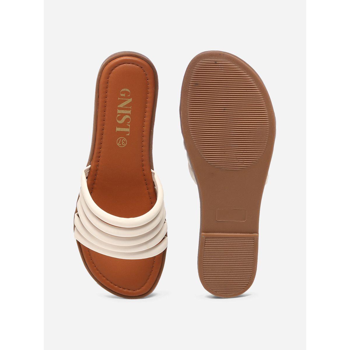 صندل فلات بسيور مزدوجة جنِست × ستايلي-women-shoes-sandals-flats-image-7