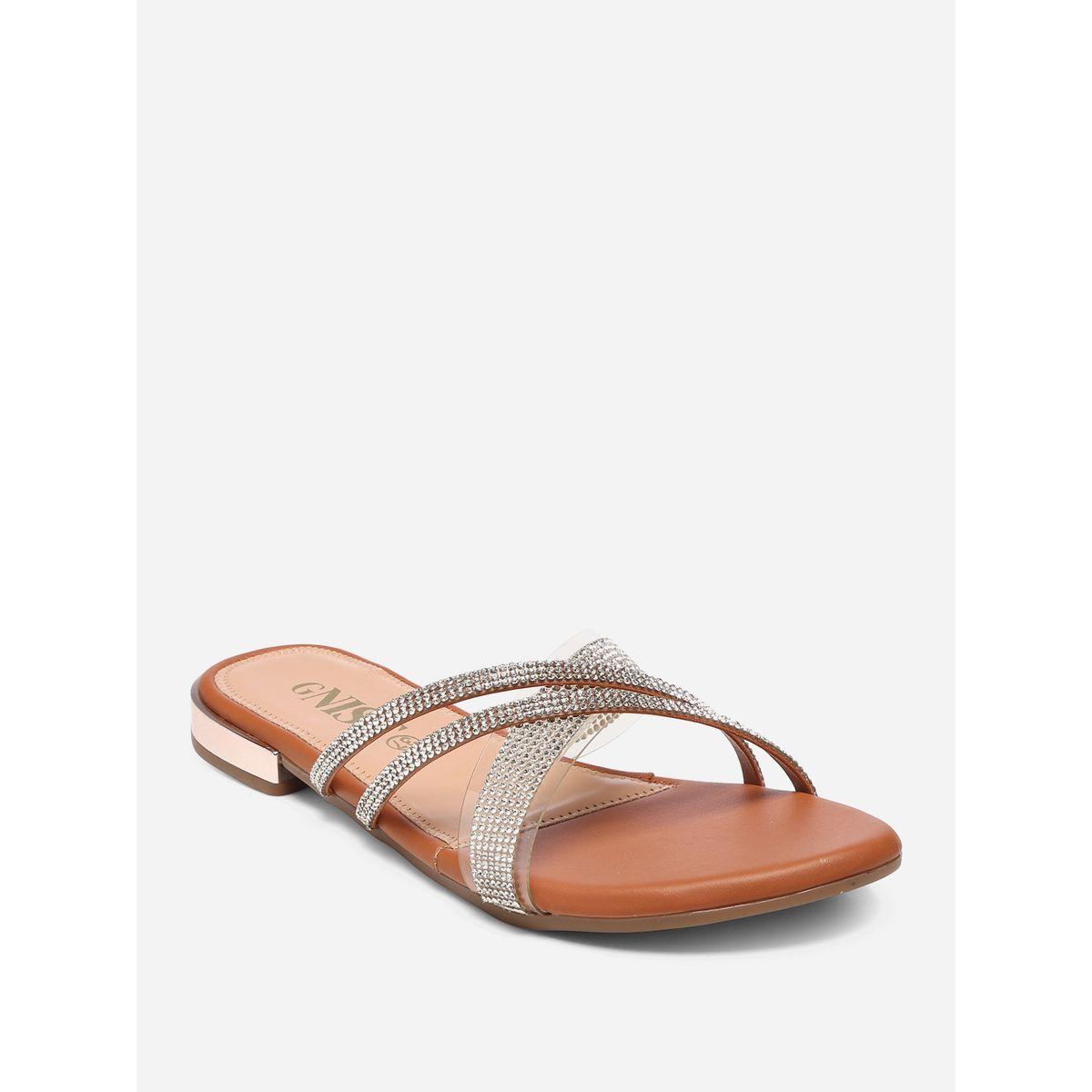 GNIST X Styli  Embellished Strap Flat Sandals-women-shoes-sandals-flats-image-2