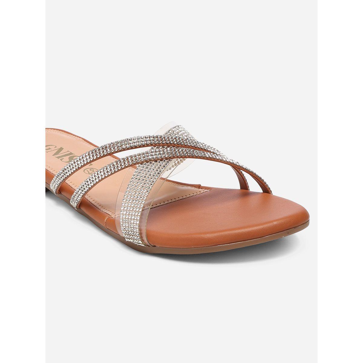 GNIST X Styli  Embellished Strap Flat Sandals-women-shoes-sandals-flats-image-3