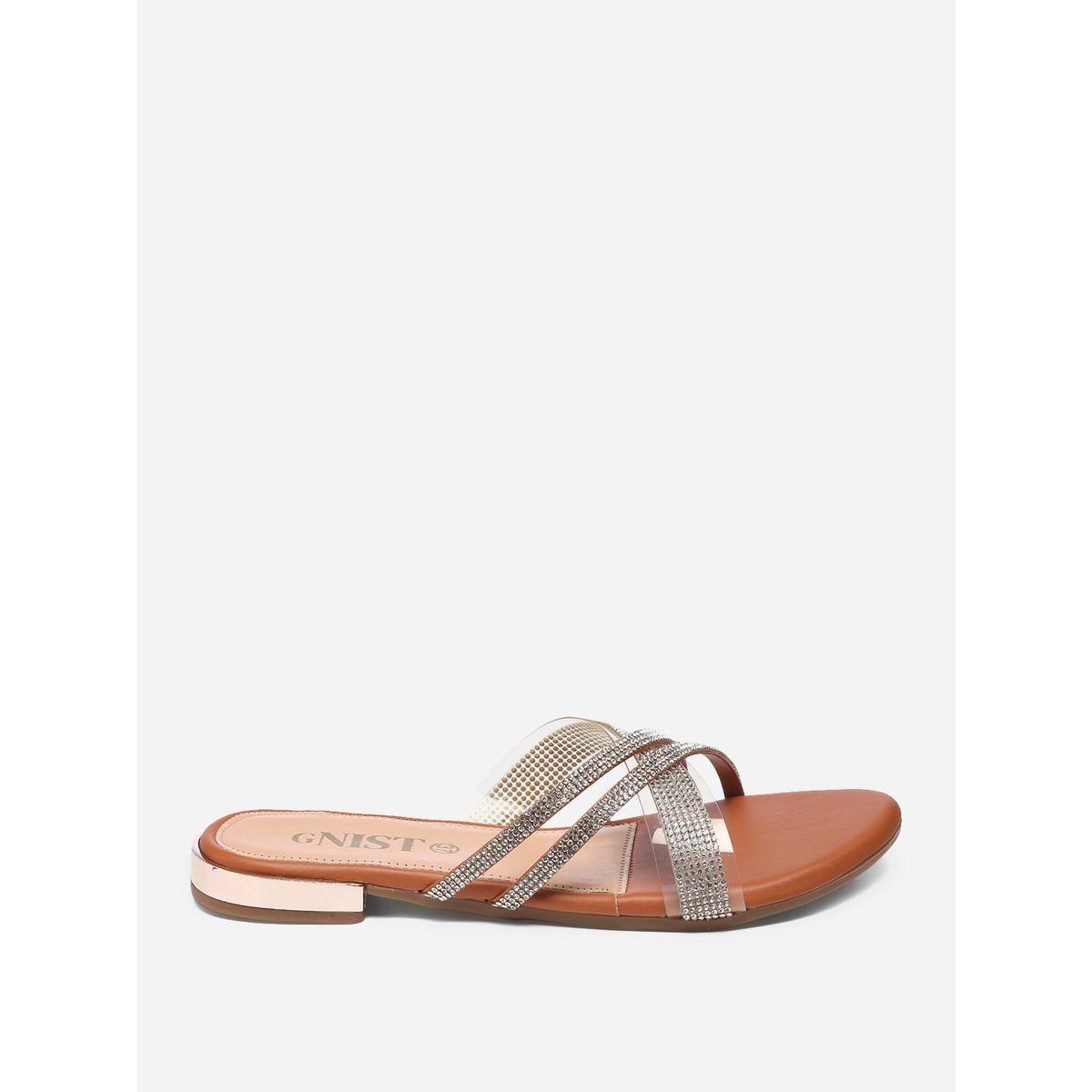 GNIST X Styli  Embellished Strap Flat Sandals-women-shoes-sandals-flats-image-5