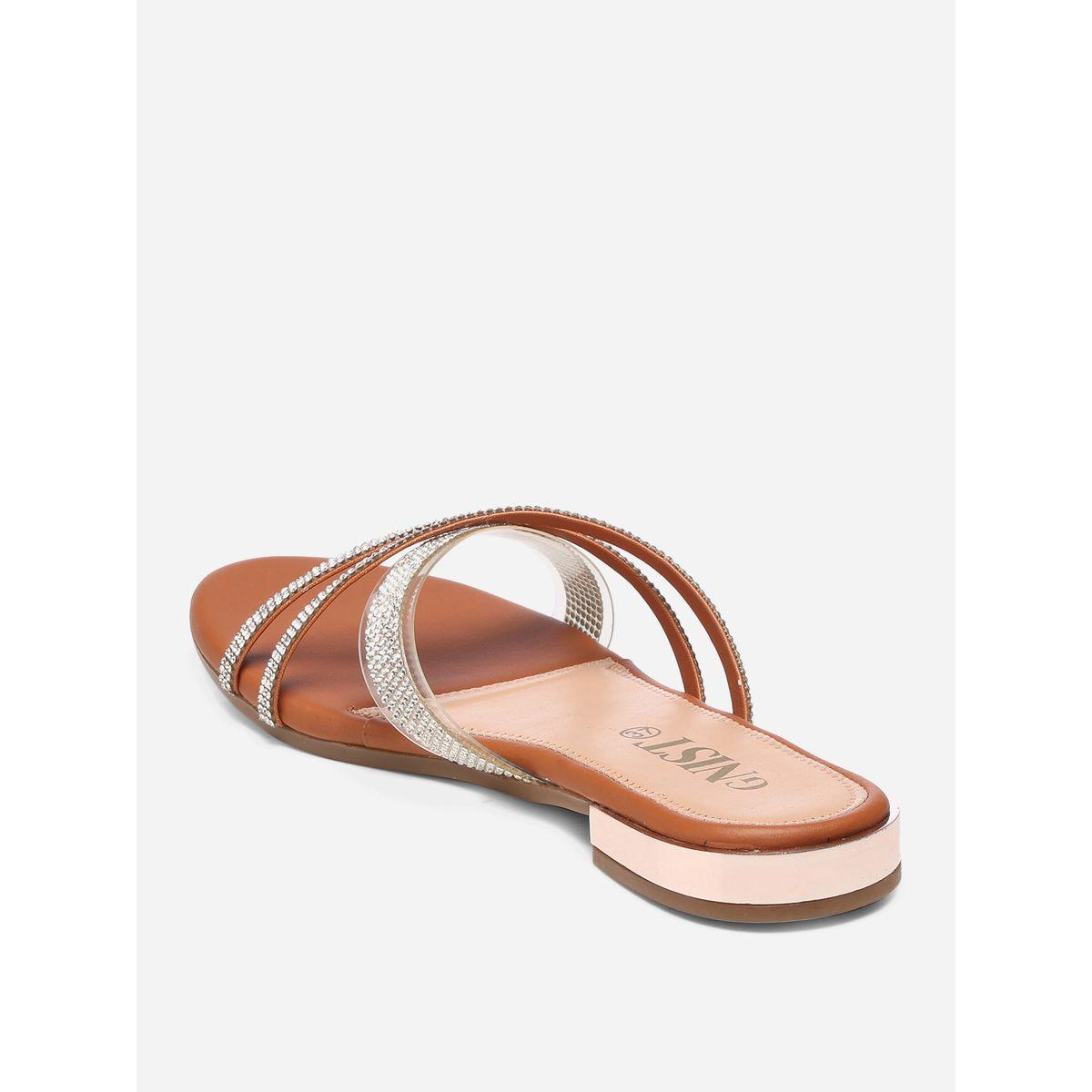 GNIST X Styli  Embellished Strap Flat Sandals-women-shoes-sandals-flats-image-6