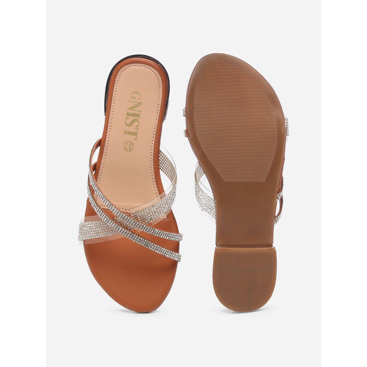 GNIST X Styli  Embellished Strap Flat Sandals-women-shoes-sandals-flats-image-7
