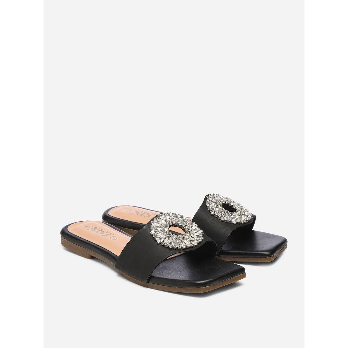 GNIST X Styli  Embellished Strap Flat Sandals-women-shoes-sandals-flats-image-2