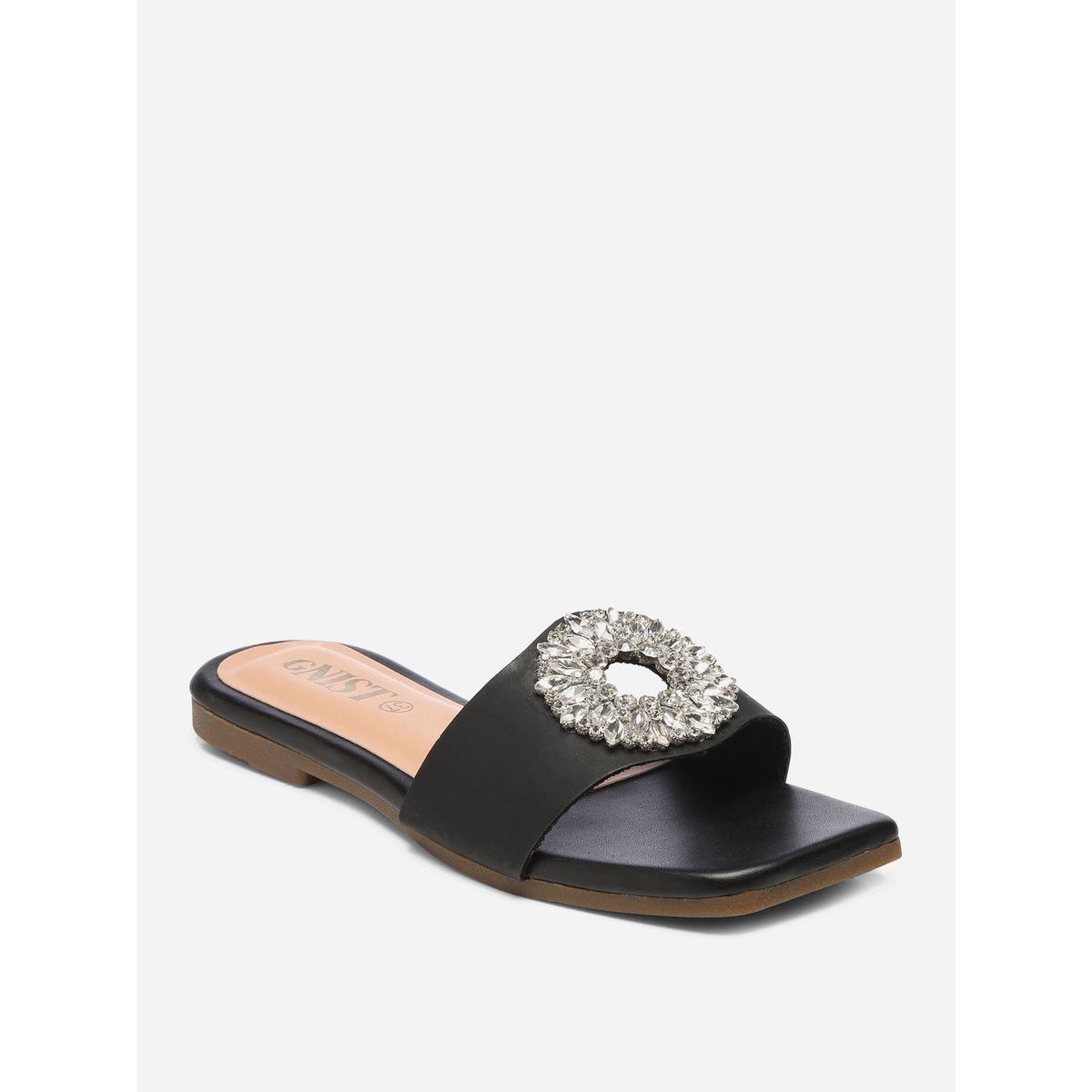 GNIST X Styli  Embellished Strap Flat Sandals-women-shoes-sandals-flats-image-3