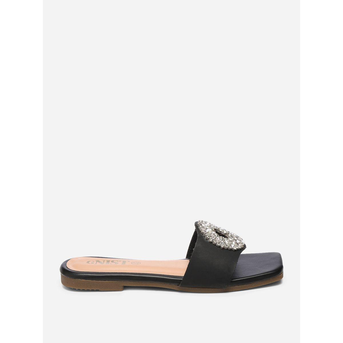 GNIST X Styli  Embellished Strap Flat Sandals-women-shoes-sandals-flats-image-5