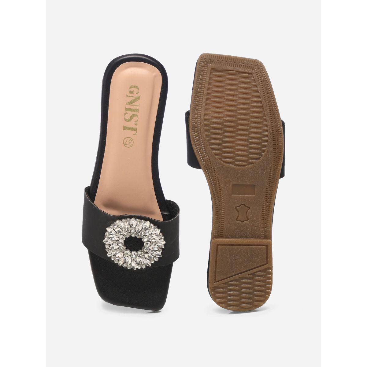 GNIST X Styli  Embellished Strap Flat Sandals-women-shoes-sandals-flats-image-7
