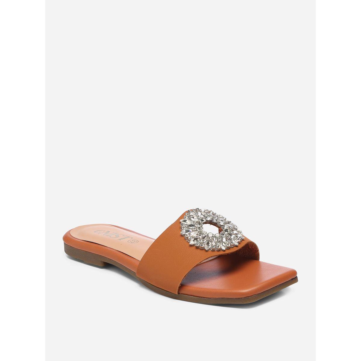 GNIST X Styli  Embellished Strap Flat Sandals-women-shoes-sandals-flats-image-3