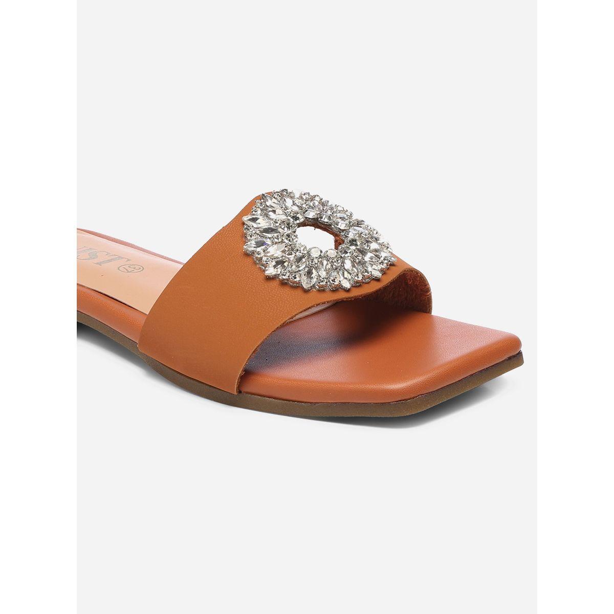 GNIST X Styli  Embellished Strap Flat Sandals-women-shoes-sandals-flats-image-4
