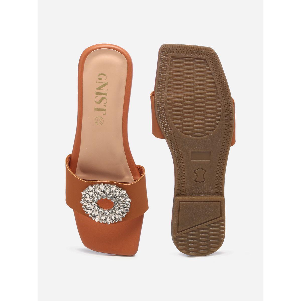 GNIST X Styli  Embellished Strap Flat Sandals-women-shoes-sandals-flats-image-6
