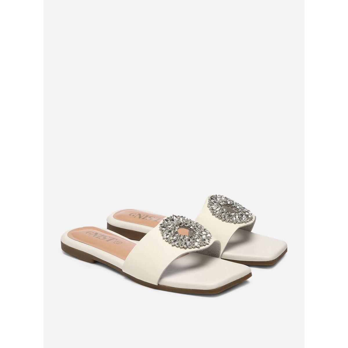 GNIST X Styli  Embellished Strap Flat Sandals-women-shoes-sandals-flats-image-2