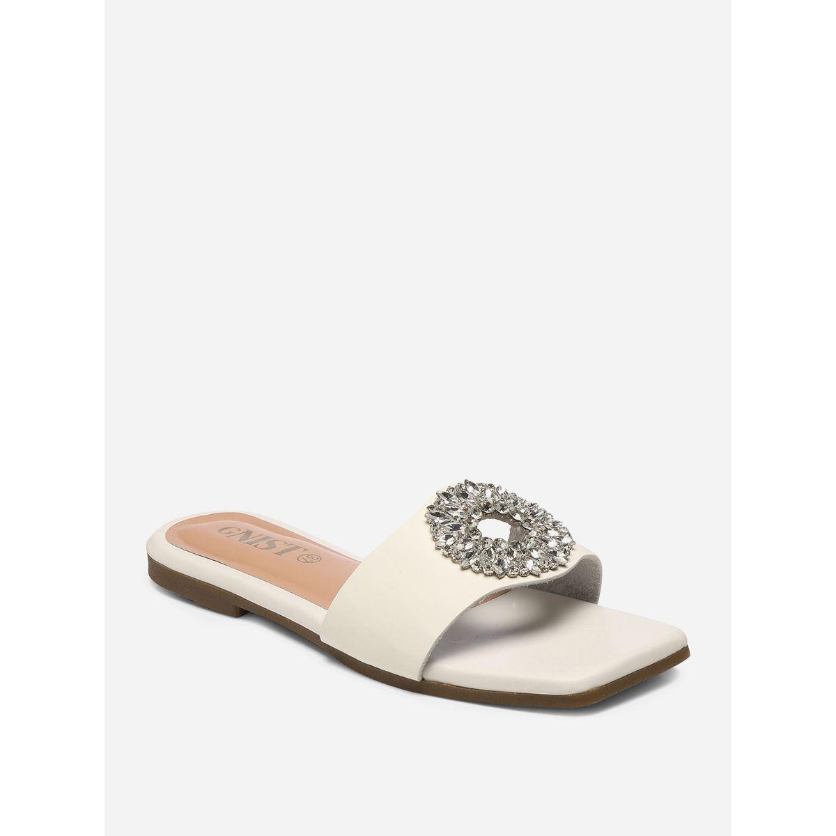 GNIST X Styli  Embellished Strap Flat Sandals-women-shoes-sandals-flats-image-3