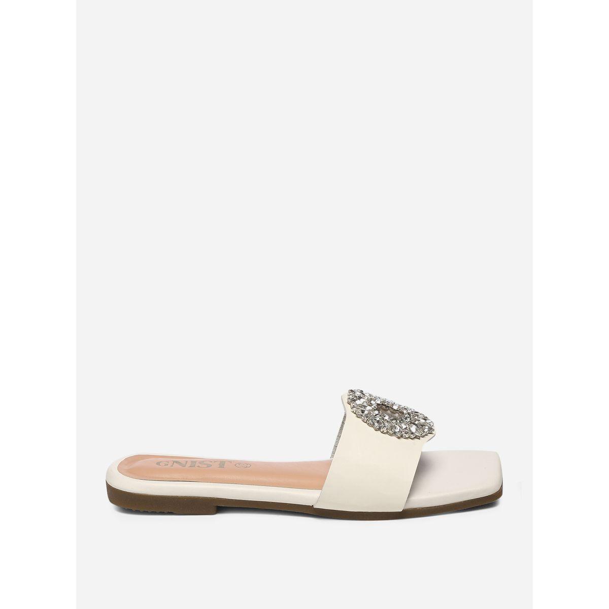 GNIST X Styli  Embellished Strap Flat Sandals-women-shoes-sandals-flats-image-5