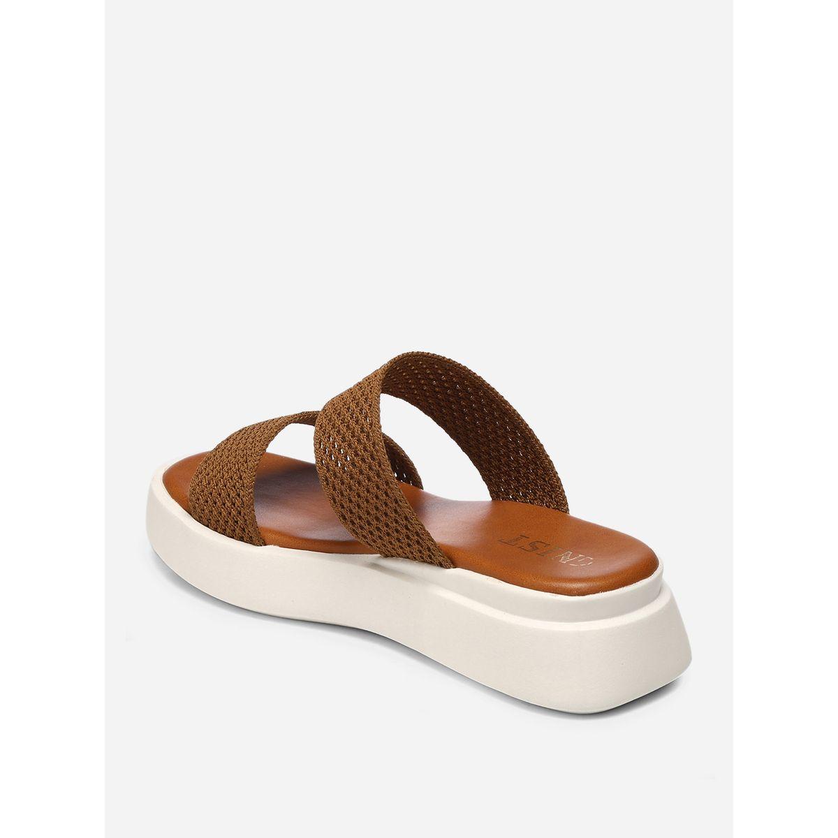 صندل فلاتفورم بسيور مزدوجة جنِست × ستايلي-women-shoes-sandals-flats-image-6