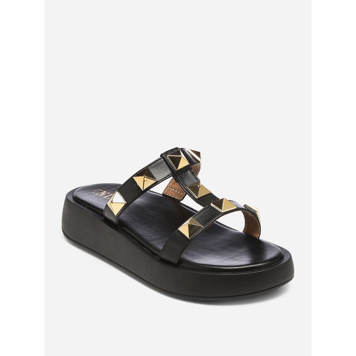 GNIST X Styli  Studded Strap Flatform Sandals-women-shoes-sandals-flats-image-3
