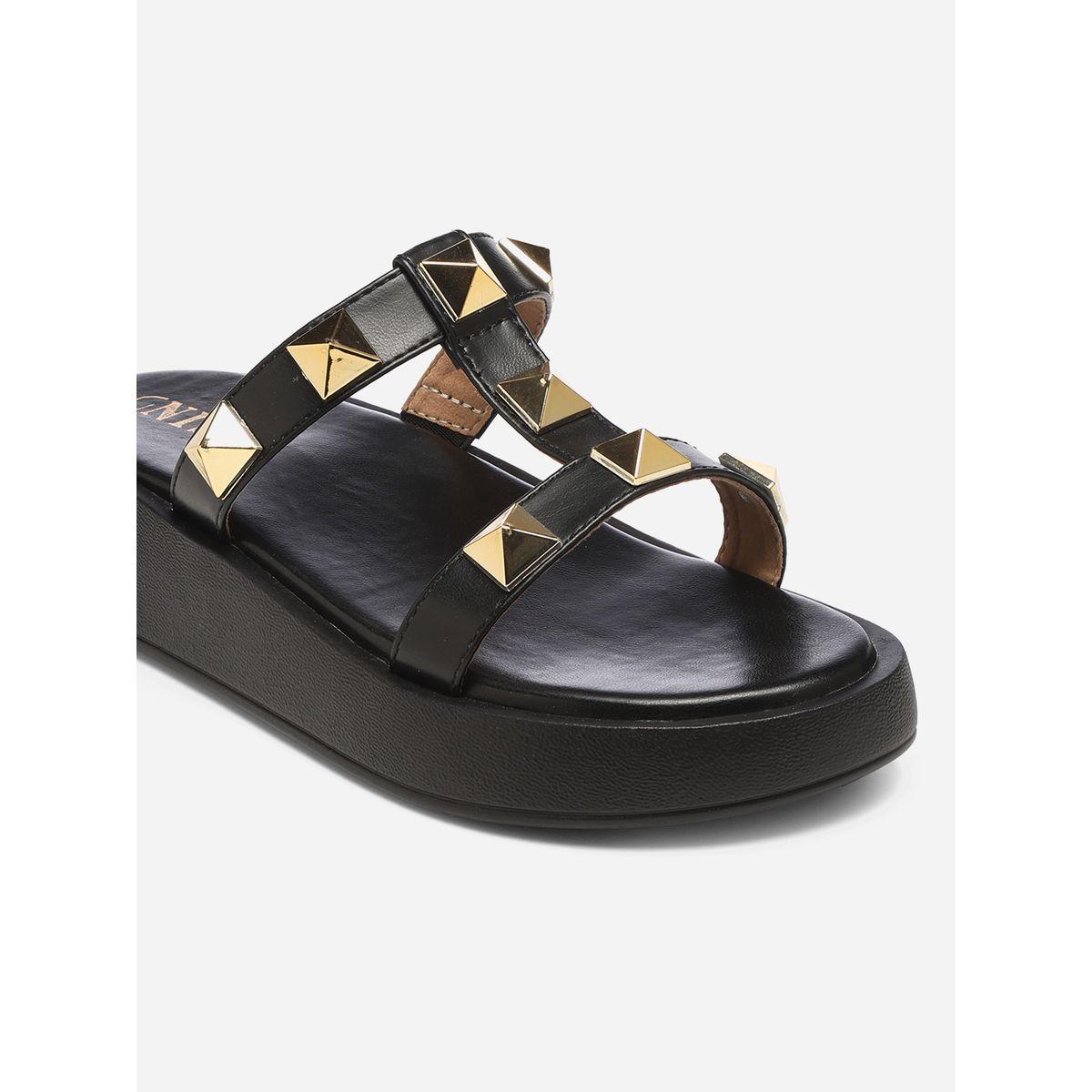 صندل فلاتفورم بسير مرصع جنِست × ستايلي-women-shoes-sandals-flats-image-4