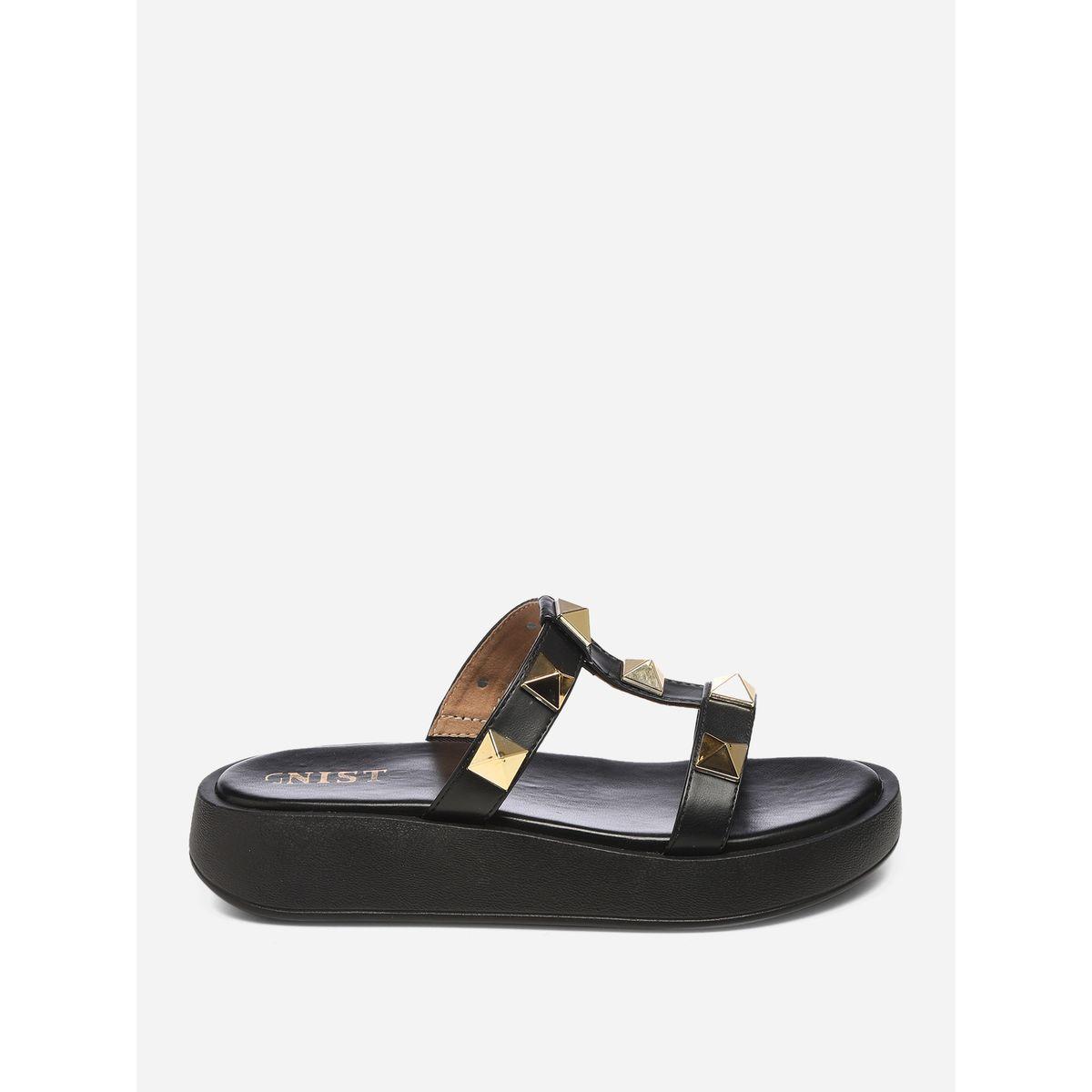 GNIST X Styli  Studded Strap Flatform Sandals-women-shoes-sandals-flats-image-5