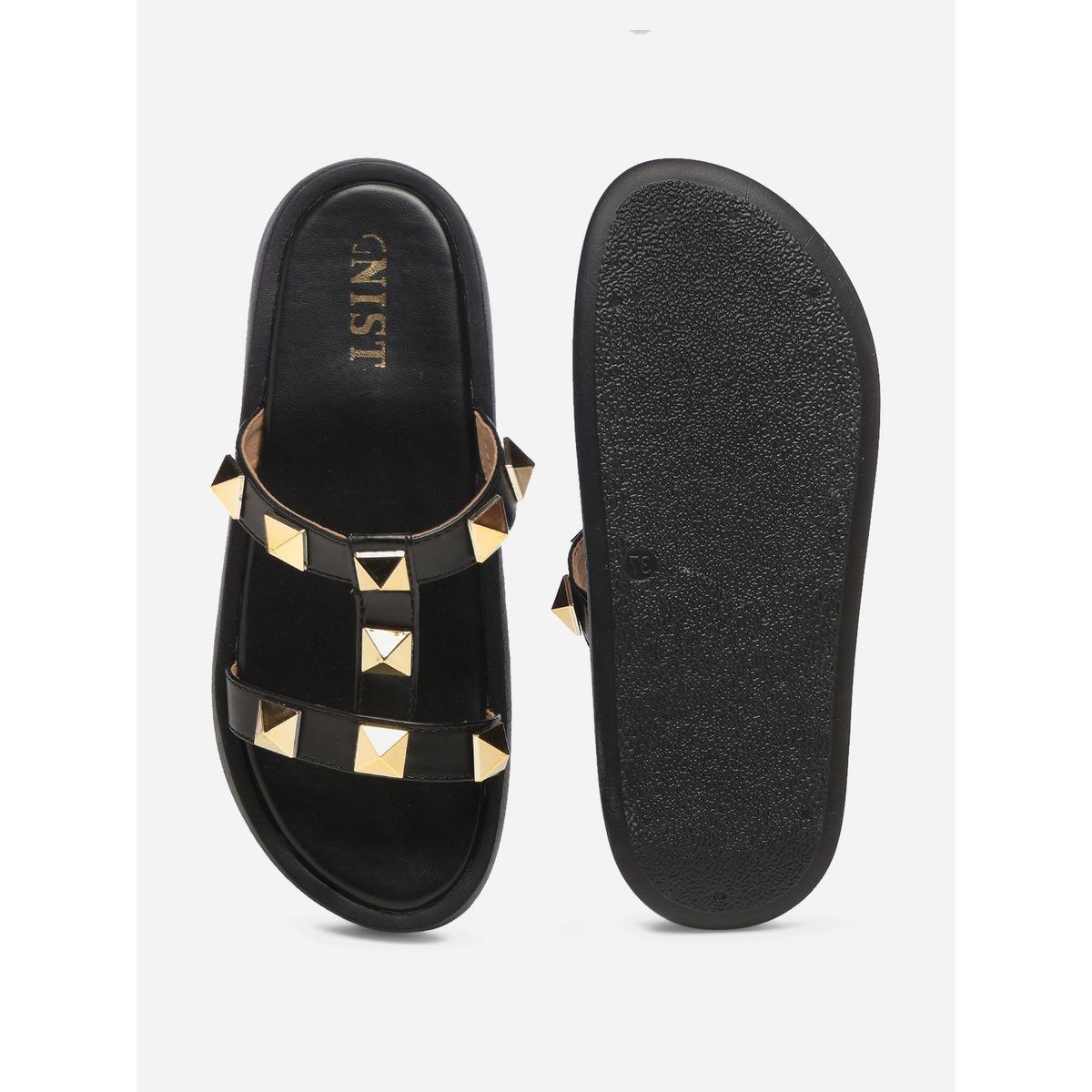 صندل فلاتفورم بسير مرصع جنِست × ستايلي-women-shoes-sandals-flats-image-7
