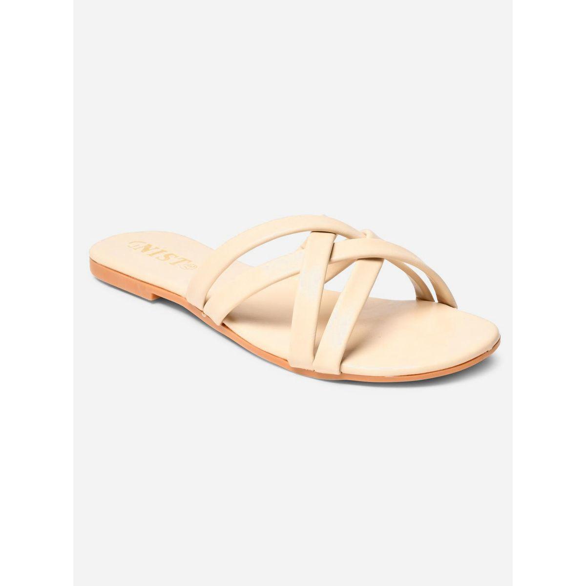 GNIST Cross Strap Open Toe Flat Sandals-women-shoes-sandals-flats-image-2