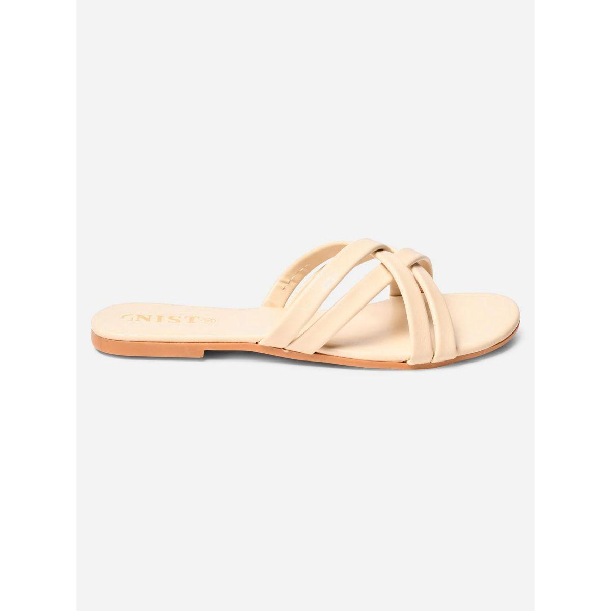 GNIST Cross Strap Open Toe Flat Sandals-women-shoes-sandals-flats-image-4