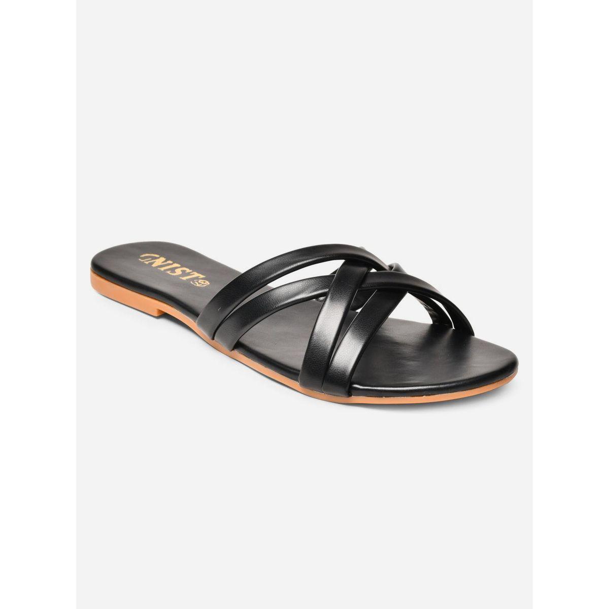 GNIST Cross Strap Open Toe Flat Sandals-women-shoes-sandals-flats-image-2