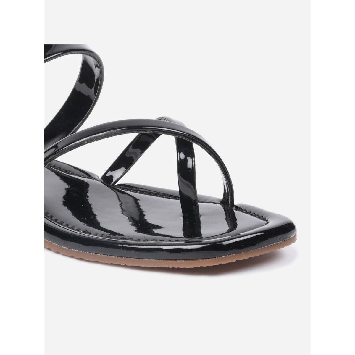 GNIST Plain Cross Toe Strappy Flat Sandals-women-shoes-sandals-flats-image-2