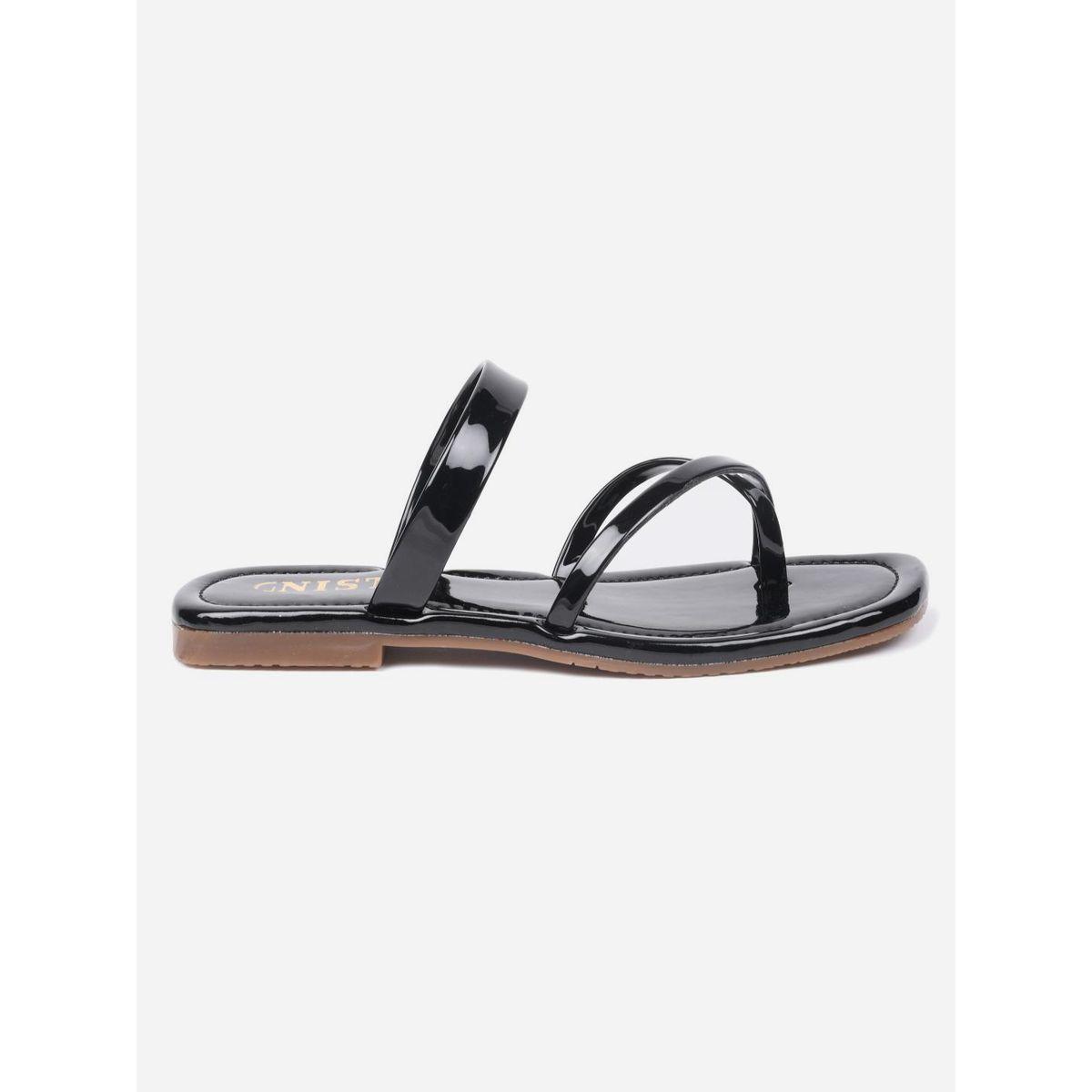 GNIST Plain Cross Toe Strappy Flat Sandals-women-shoes-sandals-flats-image-3