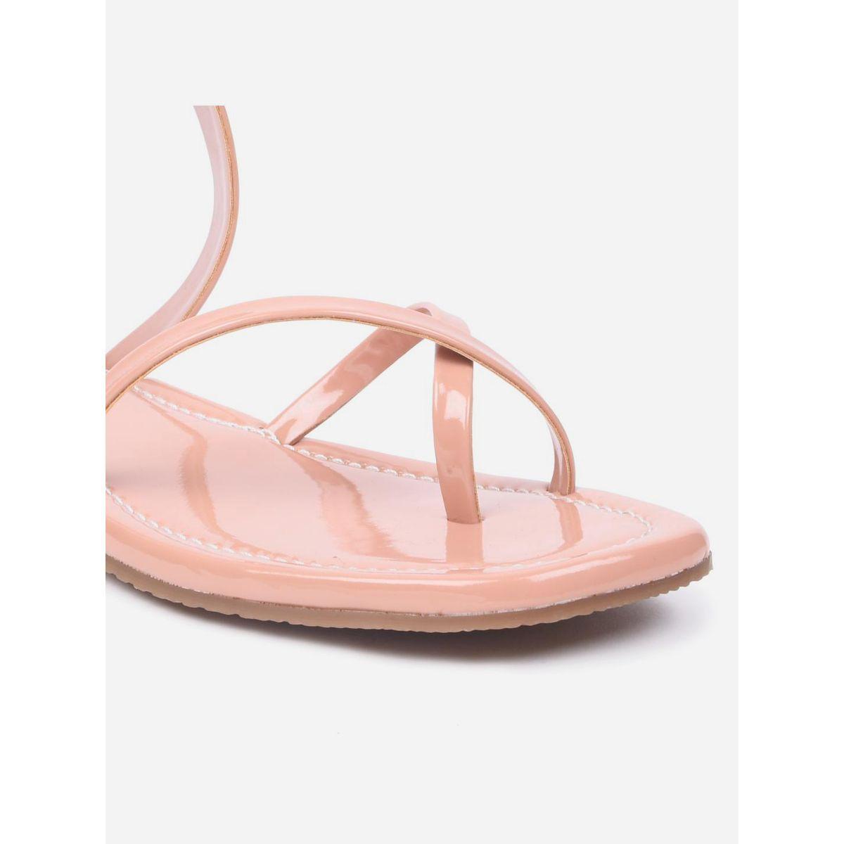 GNIST Plain Cross Toe Strappy Flat Sandals-women-shoes-sandals-flats-image-2