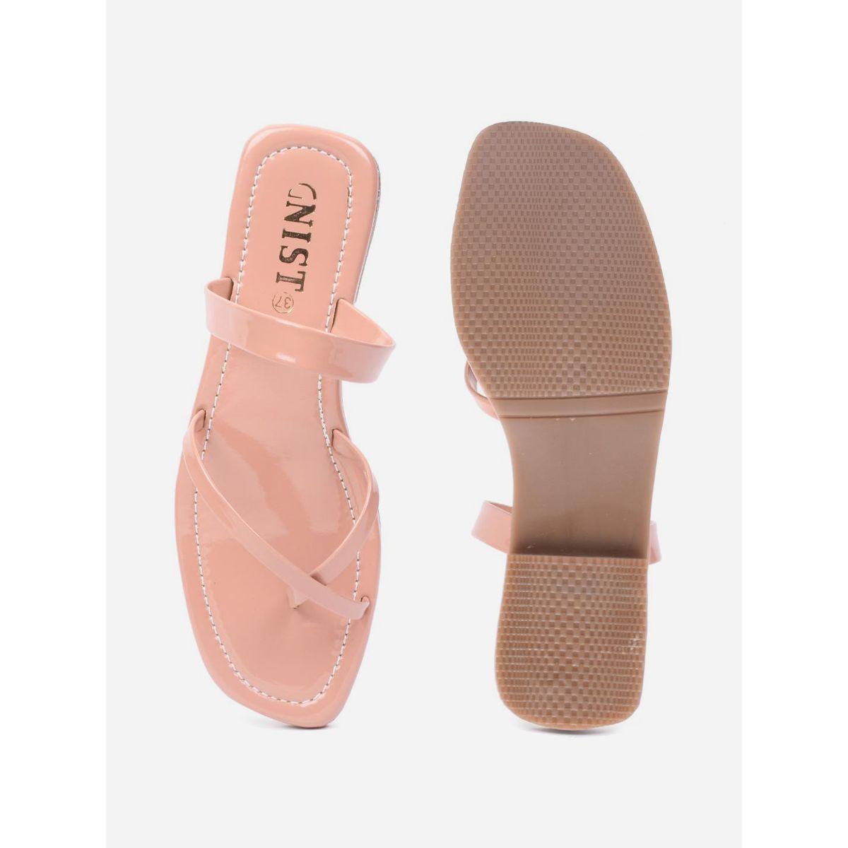 GNIST Plain Cross Toe Strappy Flat Sandals-women-shoes-sandals-flats-image-5