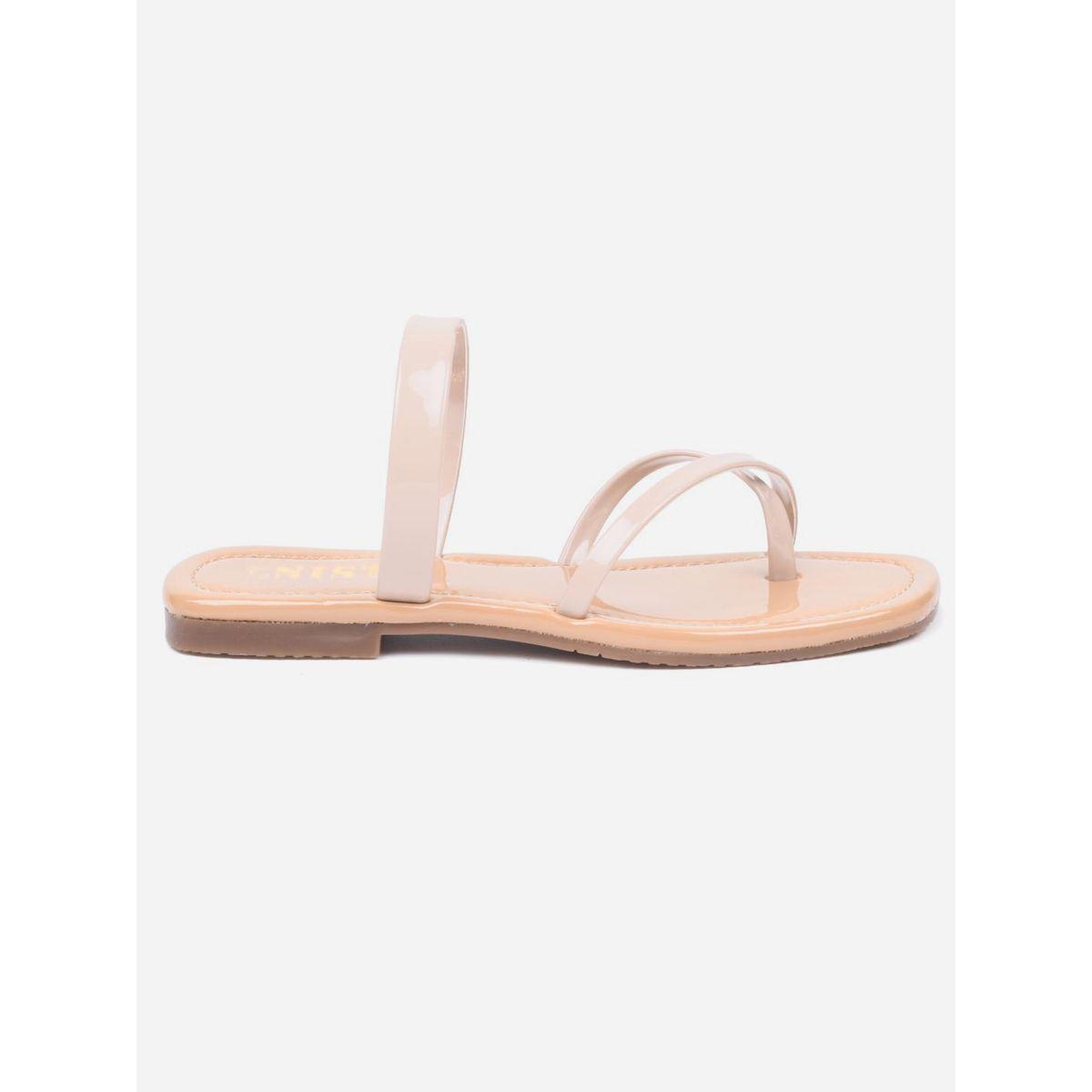 GNIST Plain Cross Toe Strappy Flat Sandals-women-shoes-sandals-flats-image-3
