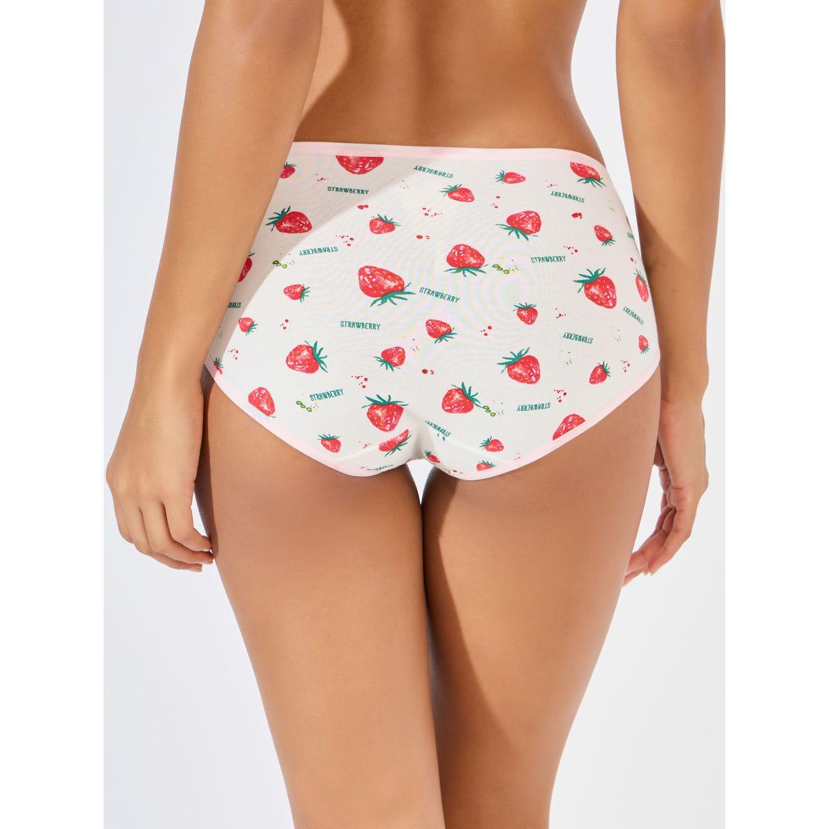 Styli Pack of 4 - Strawberry Print Short Briefs-women-clothing-lingerie-panties-image-4