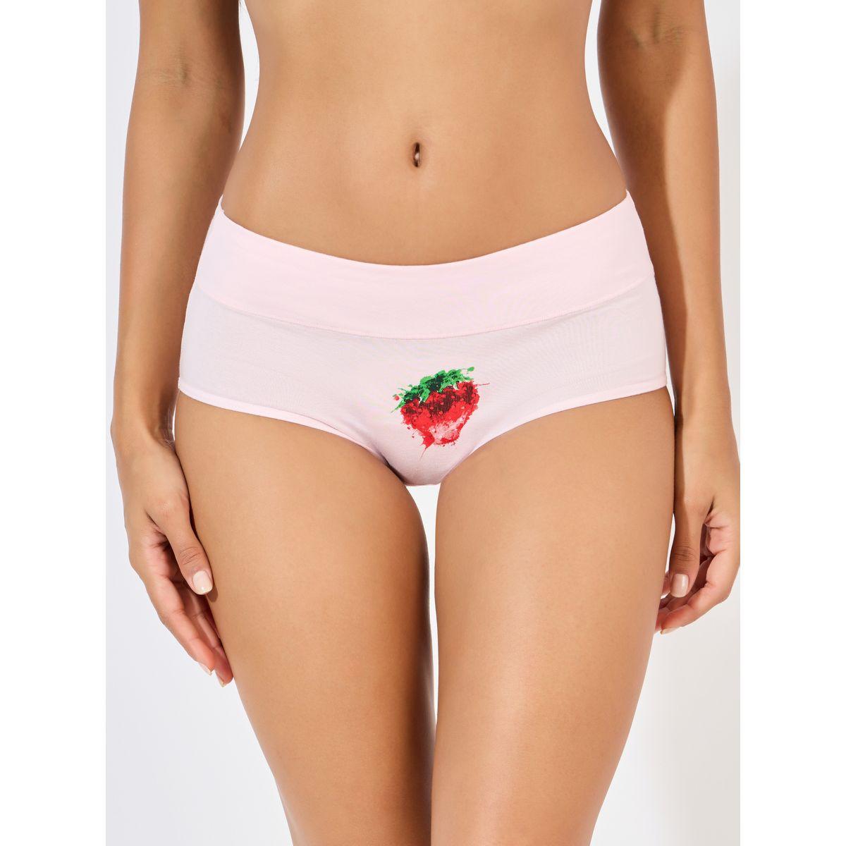 Styli Pack of 4 - Strawberry Print Short Briefs-women-clothing-lingerie-panties-image-5